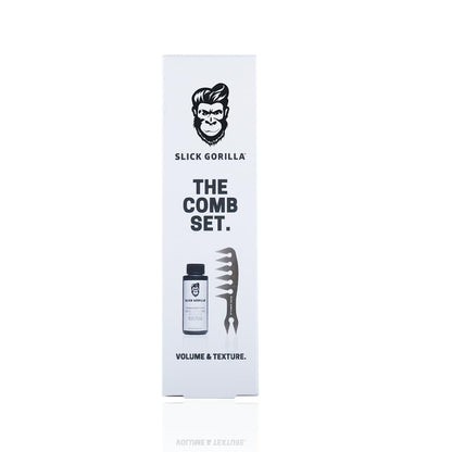 Slick Gorilla Hair Styling Texture Powder and Texture Comb - Matte Hair Powder for Men & Carbon Wide Tooth Comb for Volume, Thickening, Hold - Non-Greasy Men's Styling Products Avelisse