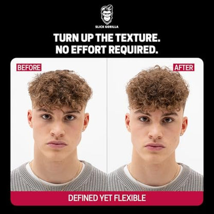 Slick Gorilla Hair Styling Texture Powder and Texture Comb - Matte Hair Powder for Men & Carbon Wide Tooth Comb for Volume, Thickening, Hold - Non-Greasy Men's Styling Products Avelisse
