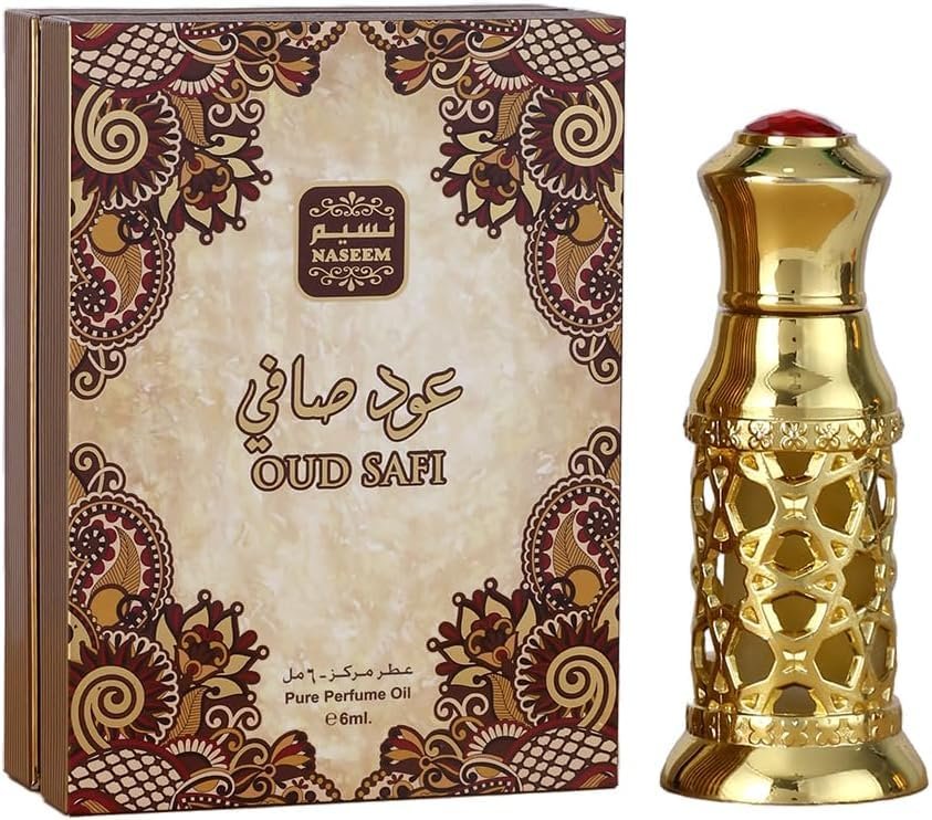 NASEEM Oud Safi Eau De Parfum Oil 6ml - Unisex Arabian Attar with Subtle Agarwood, Lavender, Spicy, and Floral Notes - Premium Perfume for Men & Women, Ideal for Daily and Special Occasions - görsel 1