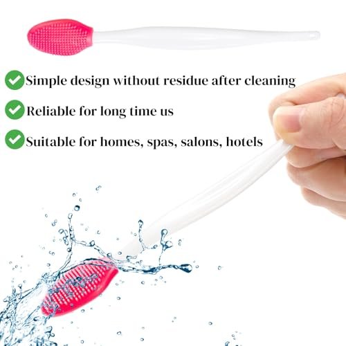 Acshio 100 Pieces Double Sided Silicone Lip Scrub Brushes – Exfoliating Lip Brush for Smoother, Fuller Lips - görsel 10