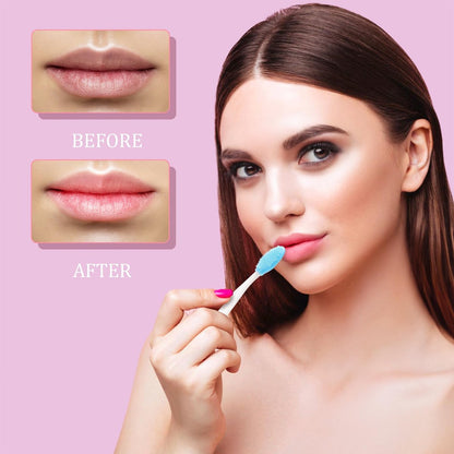Acshio 100 Pieces Double Sided Silicone Lip Scrub Brushes – Exfoliating Lip Brush for Smoother, Fuller Lips