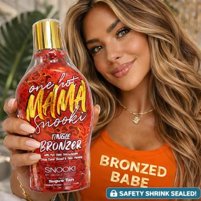 Snooki One Hot Mama Tingle Bronzer with Hot Skin Stimulators, Tattoo Color Shield & Skin Firming - 12 oz Avelisse