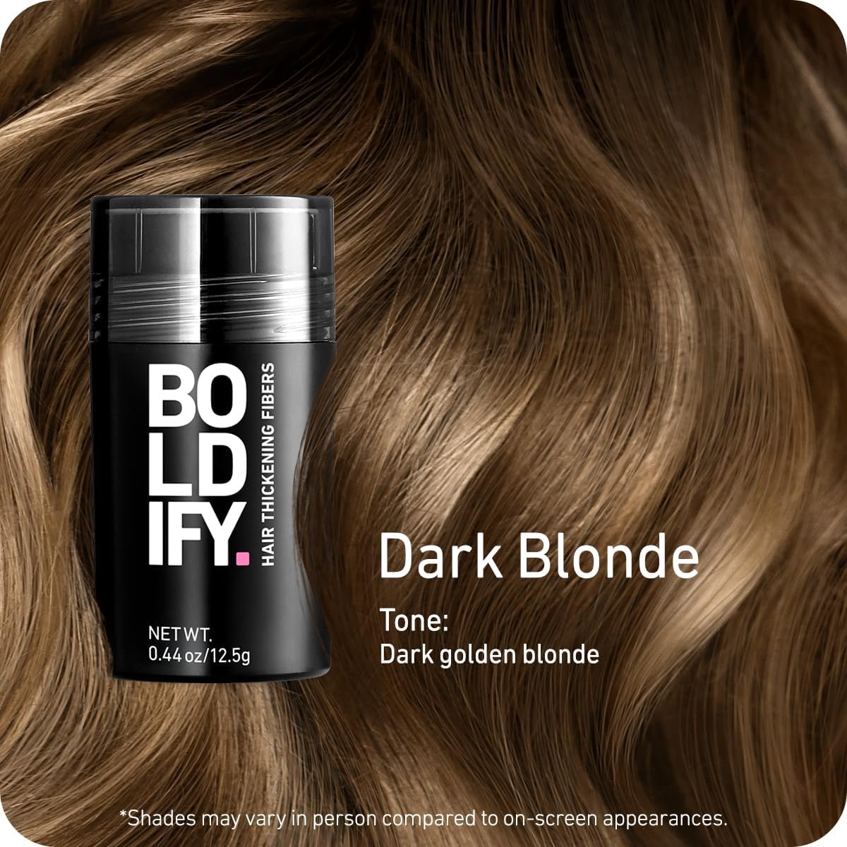 Boldify Hair Fibers Dark Blonde (12.5g) - Instantly Thicker, Fuller Hair for Women & Men Avelisse