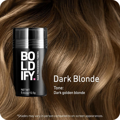 Boldify Hair Fibers Dark Blonde (12.5g) - Instantly Thicker, Fuller Hair for Women & Men Avelisse