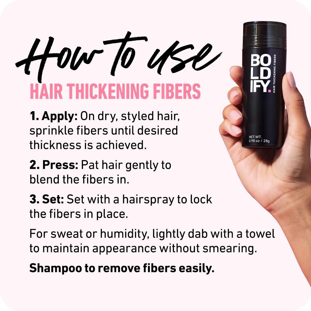 Boldify Hair Fibers Dark Blonde (12.5g) - Instantly Thicker, Fuller Hair for Women & Men Avelisse