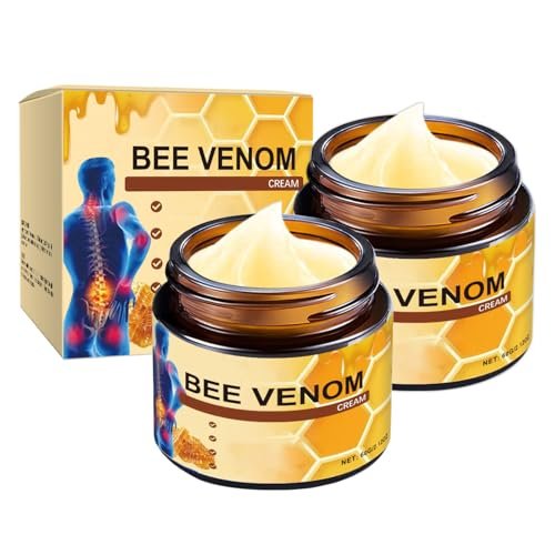 OSFRIAGE Bee Venom Joint Gel – Professional Strength Joint & Bone Cream for Back, Knee, Hands, Neck, Feet (2-Pack, 60g Each) Avelisse