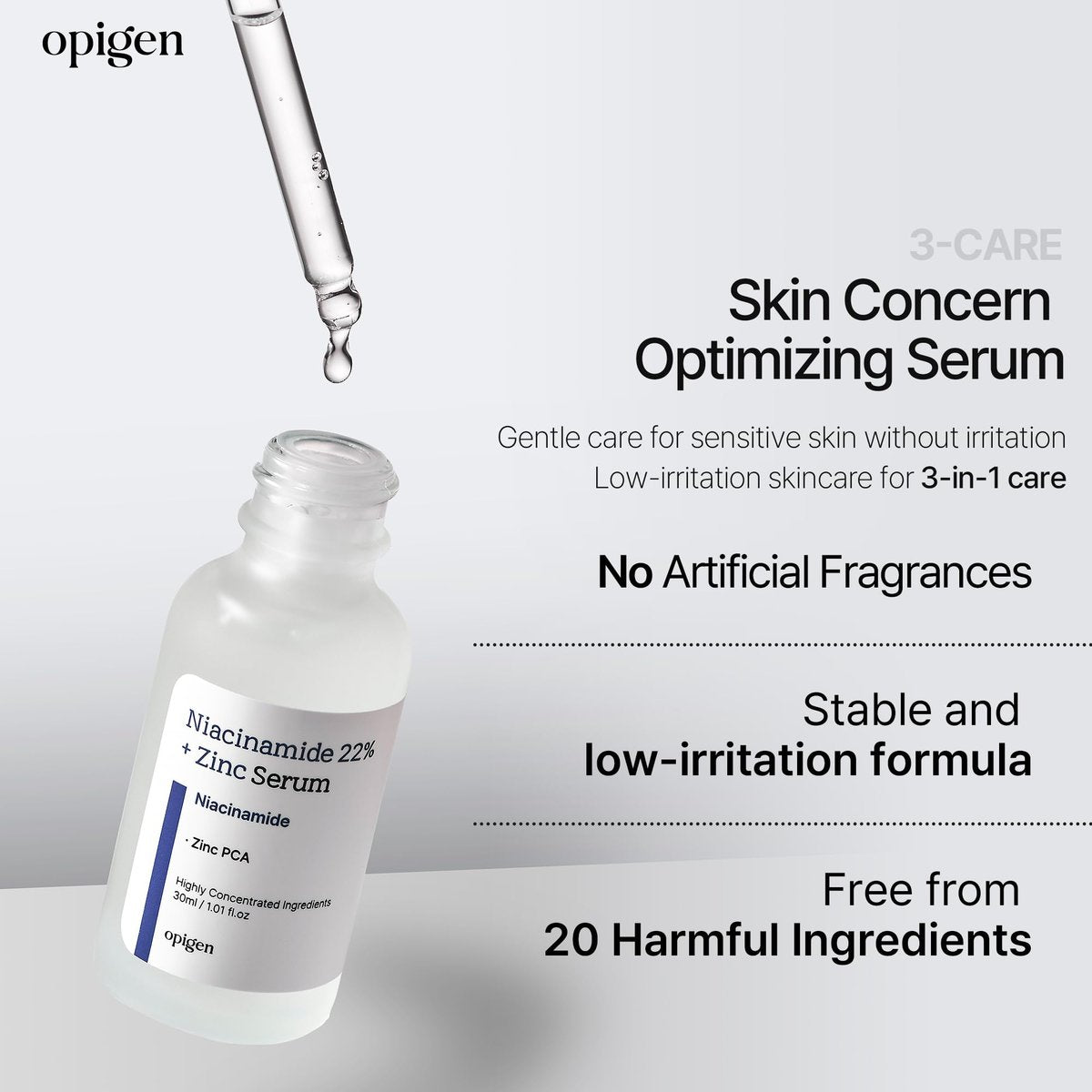 opigen Niacinamide 22% + Zinc Serum for Face – Pore Reducer, Acne Control, Skin Balancing, Korean Skincare, 1 oz - görsel 6