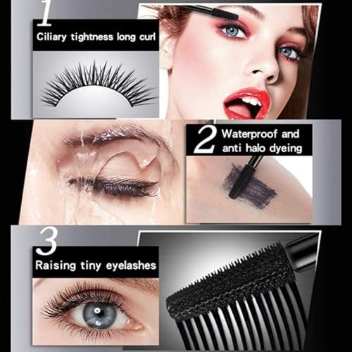 QOHNK My Amazing Lashes Mascara Black – 4D Volume & Length Silk Fiber, Long-Lasting No Smudge Mascara for Buildable Voluminous Eyelashes (4-Pack) - görsel 12