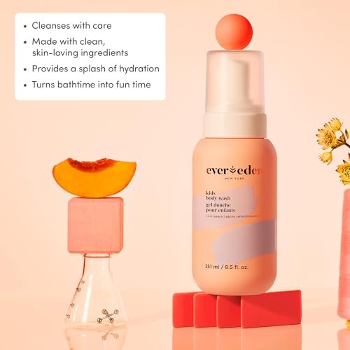 Evereden Multi-Vitamin Kids Body Wash Cool Peach | Gentle & Nourishing for Sensitive Skin | 8.5 fl oz - görsel 3