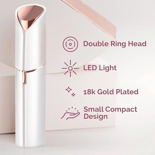 Tuokiy Facial Hair Removal for Women - Painless Face Shaver, USB Rechargeable, White - görsel 8