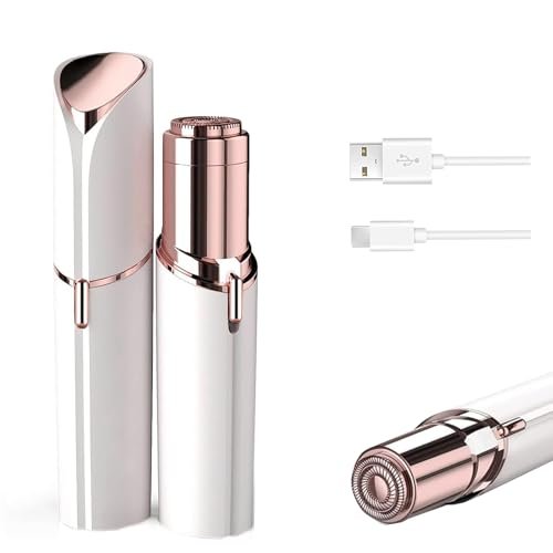 Tuokiy Facial Hair Removal for Women - Painless Face Shaver, USB Rechargeable, White - görsel 2