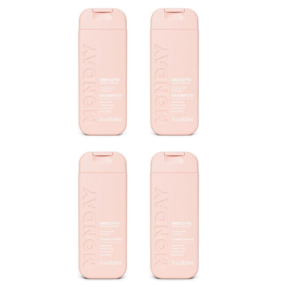 MONDAY Haircare SMOOTH Shampoo & Conditioner Set with Wheat Protein & Avocado Oil for Frizz-Prone Hair - 90 mL (Dual Set)