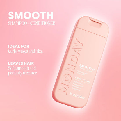 MONDAY Haircare SMOOTH Shampoo & Conditioner Set with Wheat Protein & Avocado Oil for Frizz-Prone Hair - 90 mL (Dual Set)