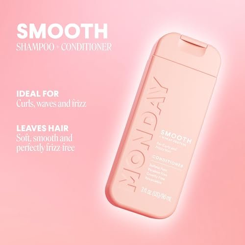 MONDAY Haircare SMOOTH Shampoo & Conditioner Set with Wheat Protein & Avocado Oil for Frizz-Prone Hair - 90 mL (Dual Set) - görsel 4