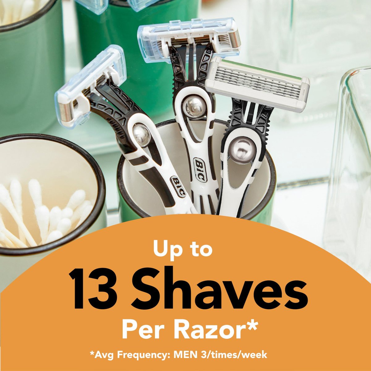 BIC Flex 5 Sensitive Men's Disposable 5-Blade Razors, Comfortable Shave, 5-Pack - görsel 5