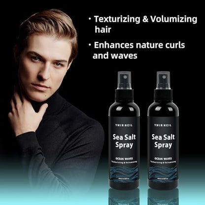 YMIR NEIL Natural Sea Salt Spray for Men – Texturizing, Volumizing Beach Waves, Fresh Scent, 6.08 fl oz Avelisse