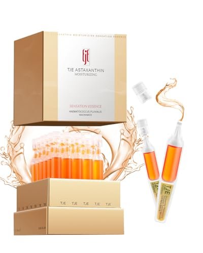 Astaxanthin Serum Ampoules for Face - 0.05 Fl Oz x 28 - Hyaluronic Acid & Niacinamide Hydrating Facial Serum - Brightening Anti-Aging Skincare for Dry Dull Skin - görsel 2