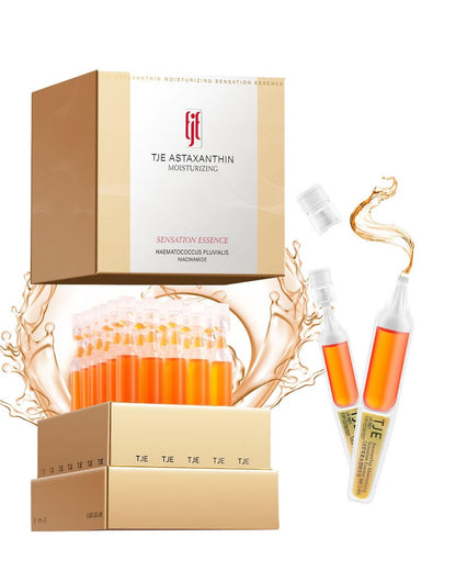 Astaxanthin Serum Ampoules for Face - 0.05 Fl Oz x 28 - Hyaluronic Acid & Niacinamide Hydrating Facial Serum - Brightening Anti-Aging Skincare for Dry Dull Skin