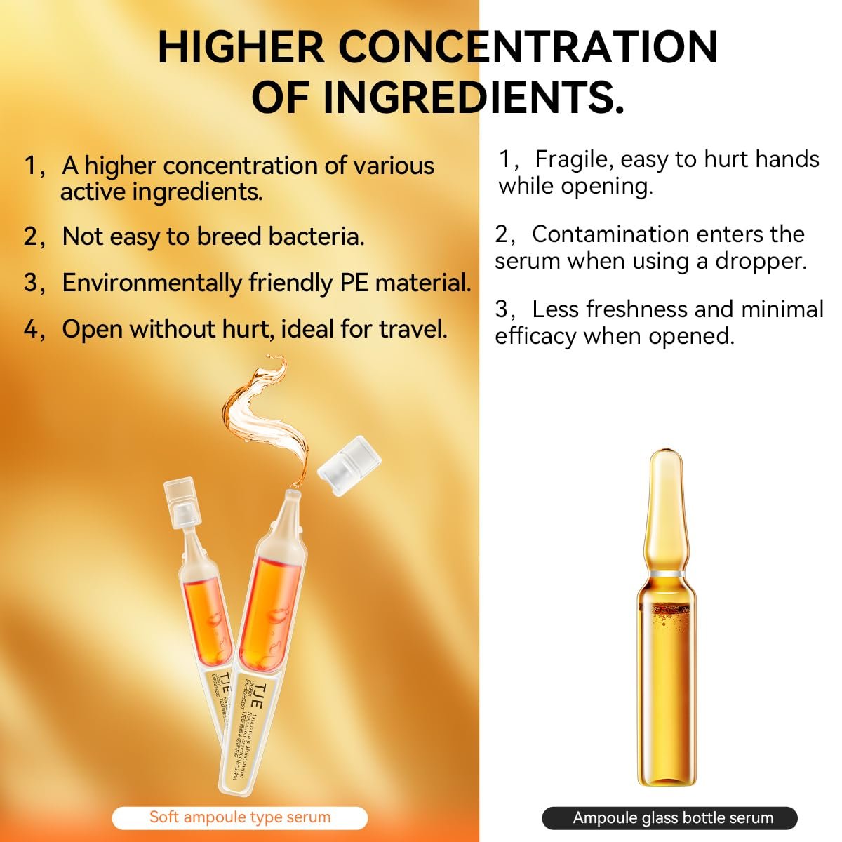 Astaxanthin Serum Ampoules for Face - 0.05 Fl Oz x 28 - Hyaluronic Acid & Niacinamide Hydrating Facial Serum - Brightening Anti-Aging Skincare for Dry Dull Skin - görsel 5