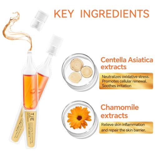 Astaxanthin Serum Ampoules for Face - 0.05 Fl Oz x 28 - Hyaluronic Acid & Niacinamide Hydrating Facial Serum - Brightening Anti-Aging Skincare for Dry Dull Skin - görsel 10
