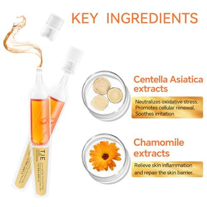 Astaxanthin Serum Ampoules for Face - 0.05 Fl Oz x 28 - Hyaluronic Acid & Niacinamide Hydrating Facial Serum - Brightening Anti-Aging Skincare for Dry Dull Skin