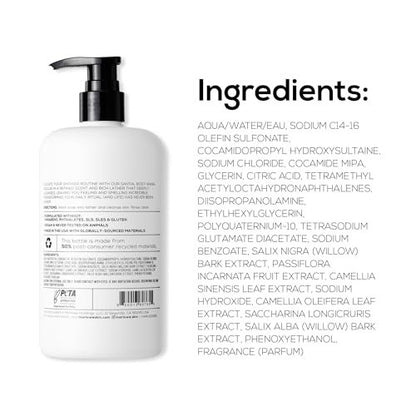 MARLOWE. Men's Body Wash - Energizing & Refreshing Shower Gel with Willow Bark & Green Tea, 15oz Pump Avelisse