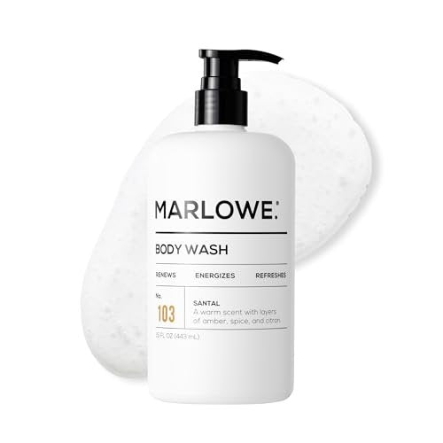 MARLOWE. Men's Body Wash - Energizing & Refreshing Shower Gel with Willow Bark & Green Tea, 15oz Pump Avelisse