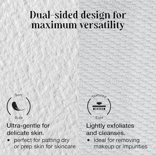 LivaClean Biodegradable Viscose Face Cloths – 50 Count Disposable Facial Towels for Sensitive Skin, Ultra Absorbent Lint-Free Towelettes for Skincare & Makeup Removal - görsel 8