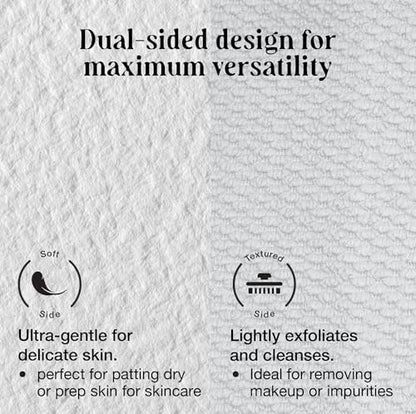LivaClean Biodegradable Viscose Face Cloths – 50 Count Disposable Facial Towels for Sensitive Skin, Ultra Absorbent Lint-Free Towelettes for Skincare & Makeup Removal