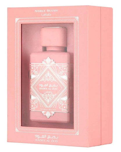 Lattafa Bade'e Al Oud Noble Blush Eau de – Exquisite Blend of Oud and Florals: The rare combination of smoky oud – Image 3