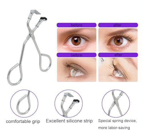 Comfort Grip Eyelash Curler for Short Lashes – Stainless Steel Lash Curler Defines and Lifts - görsel 6