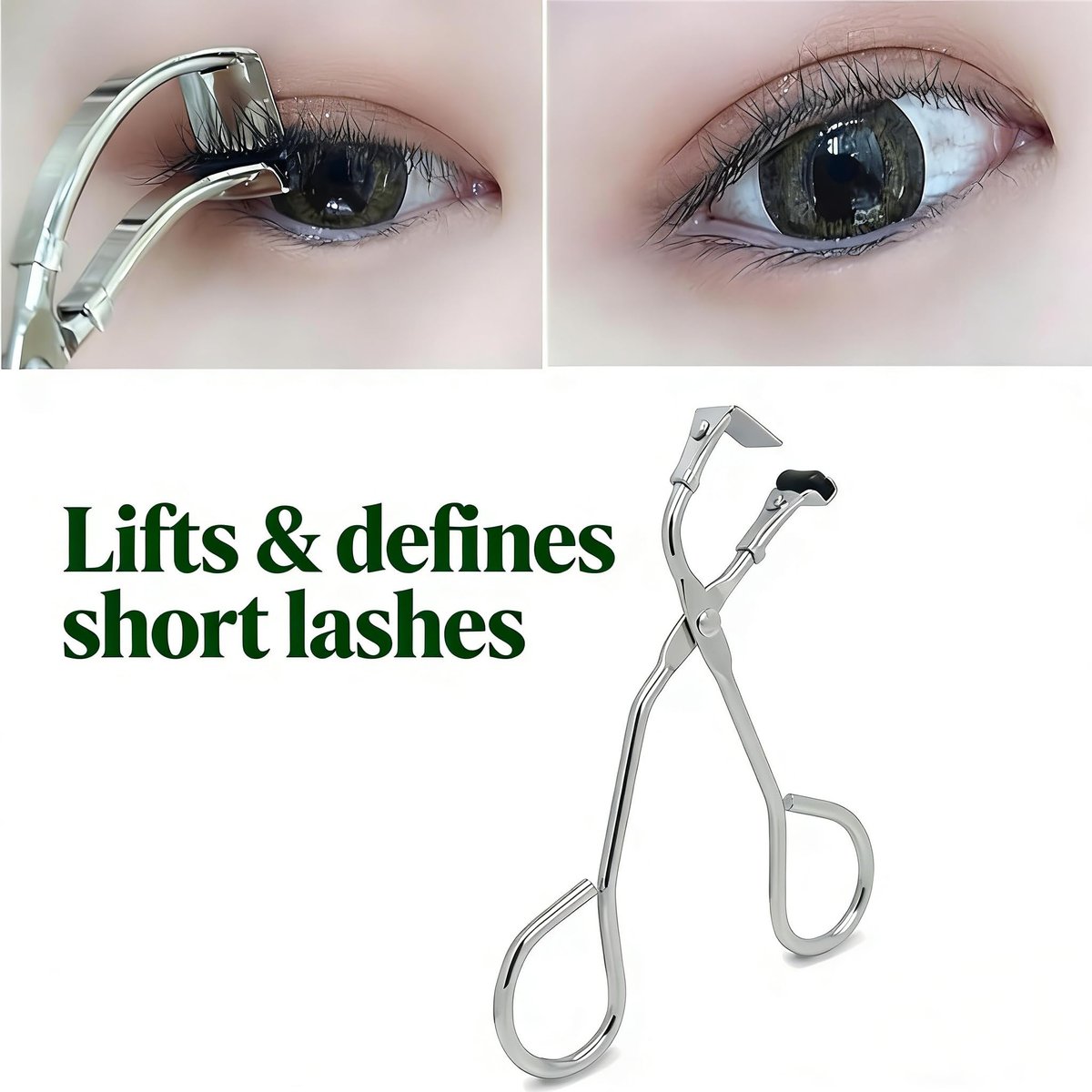 Comfort Grip Eyelash Curler for Short Lashes – Stainless Steel Lash Curler Defines and Lifts - görsel 15