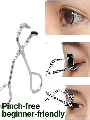 Comfort Grip Eyelash Curler for Short Lashes – Stainless Steel Lash Curler Defines and Lifts