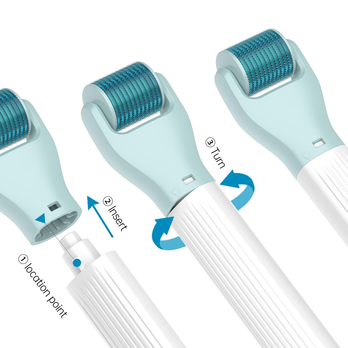 Gdbanlimi 10 in 1 Derma Roller Kit – 0.25mm Microneedling Roller with 10 Replaceable Heads and Storage Case for Facial Beauty Skin Care Avelisse