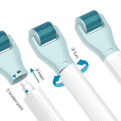 Gdbanlimi 10 in 1 Derma Roller Kit – 0.25mm Microneedling Roller with 10 Replaceable Heads and Storage Case for Facial Beauty Skin Care Avelisse