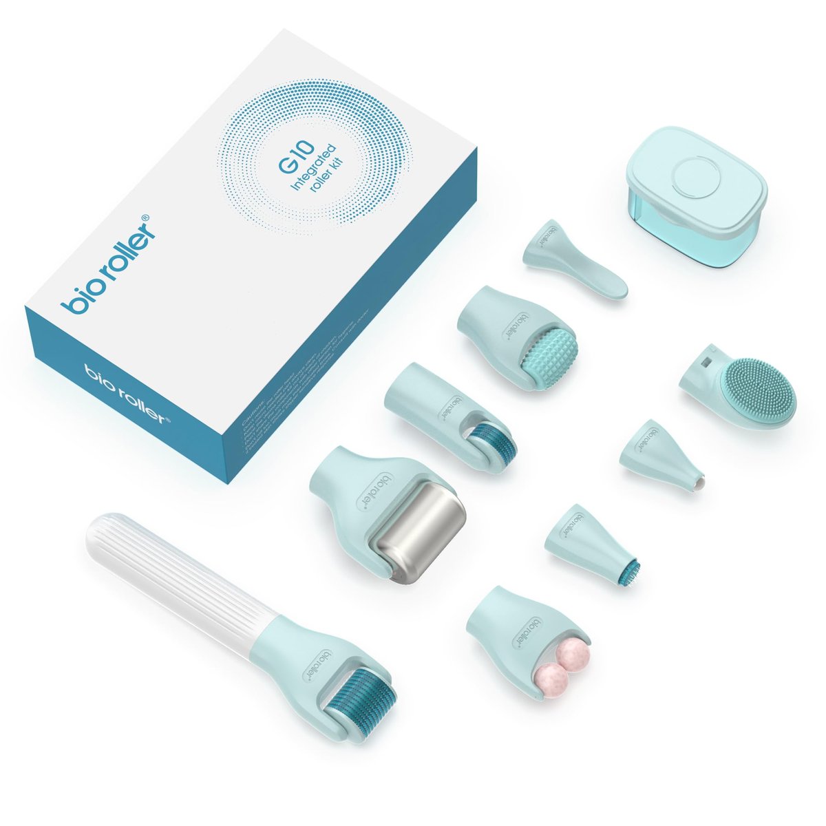 Gdbanlimi 10 in 1 Derma Roller Kit – 0.25mm Microneedling Roller with 10 Replaceable Heads and Storage Case for Facial Beauty Skin Care Avelisse