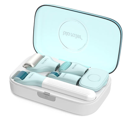 Gdbanlimi 10 in 1 Derma Roller Kit – 0.25mm Microneedling Roller with 10 Replaceable Heads and Storage Case for Facial Beauty Skin Care Avelisse