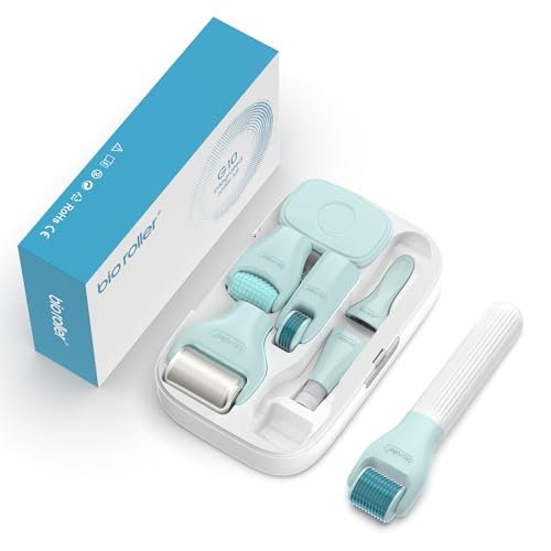 Gdbanlimi 10 in 1 Derma Roller Kit – 0.25mm Microneedling Roller with 10 Replaceable Heads and Storage Case for Facial Beauty Skin Care Avelisse