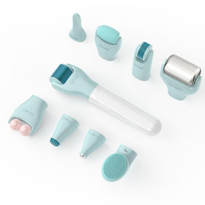Gdbanlimi 10 in 1 Derma Roller Kit – 0.25mm Microneedling Roller with 10 Replaceable Heads and Storage Case for Facial Beauty Skin Care Avelisse