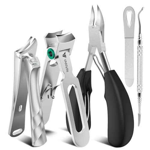 VANWIN Toenail Clippers for Seniors - Large Heavy Duty Toe Nail Clipper with 37mm Wide Opening for Thick Nails, Ingrown Nail Cutter, Stainless Steel Avelisse