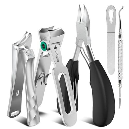VANWIN Toenail Clippers for Seniors - Large Heavy Duty Toe Nail Clipper with 37mm Wide Opening for Thick Nails, Ingrown Nail Cutter, Stainless Steel Avelisse