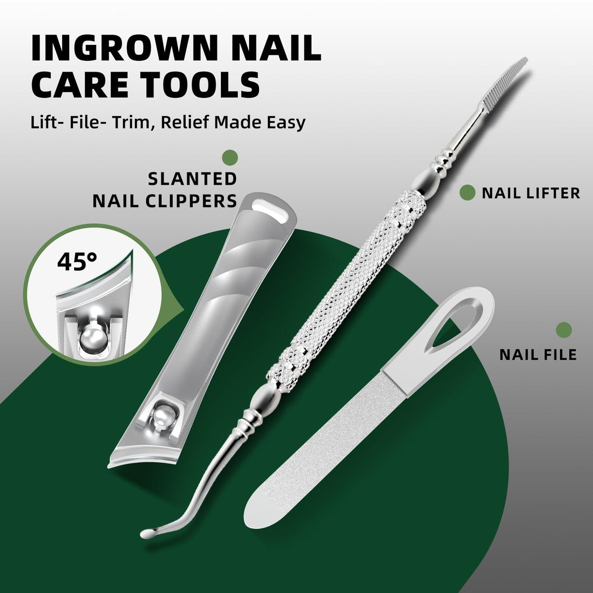 VANWIN Toenail Clippers for Seniors - Large Heavy Duty Toe Nail Clipper with 37mm Wide Opening for Thick Nails, Ingrown Nail Cutter, Stainless Steel Avelisse
