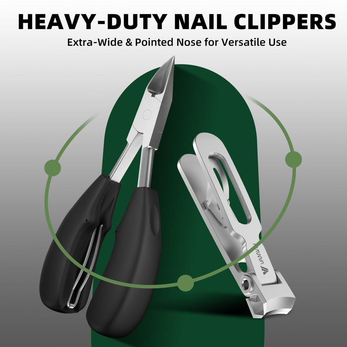 VANWIN Toenail Clippers for Seniors - Large Heavy Duty Toe Nail Clipper with 37mm Wide Opening for Thick Nails, Ingrown Nail Cutter, Stainless Steel Avelisse