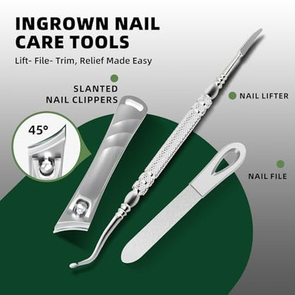 VANWIN Toenail Clippers for Seniors - Large Heavy Duty Toe Nail Clipper with 37mm Wide Opening for Thick Nails, Ingrown Nail Cutter, Stainless Steel Avelisse