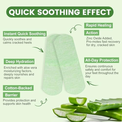 TEAWOO 50PCS Aloe Vera Cracked Hands Treatment Patches - Dry Cracked Hands Repair Bandage - görsel 8