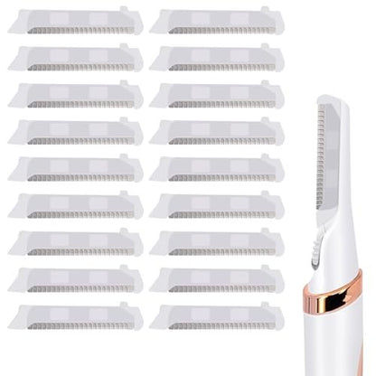 18-Pack Replacement Blades for Finishing Touch Flawless Dermaplane Glo Facial Exfoliation Razor - White Avelisse