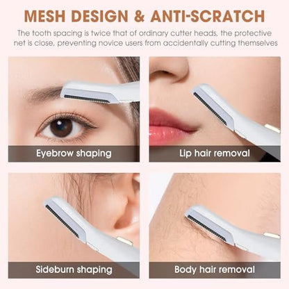 18-Pack Replacement Blades for Finishing Touch Flawless Dermaplane Glo Facial Exfoliation Razor - White Avelisse