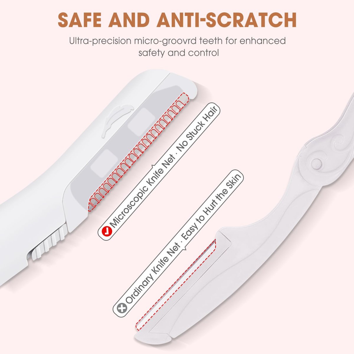 18-Pack Replacement Blades for Finishing Touch Flawless Dermaplane Glo Facial Exfoliation Razor - White Avelisse