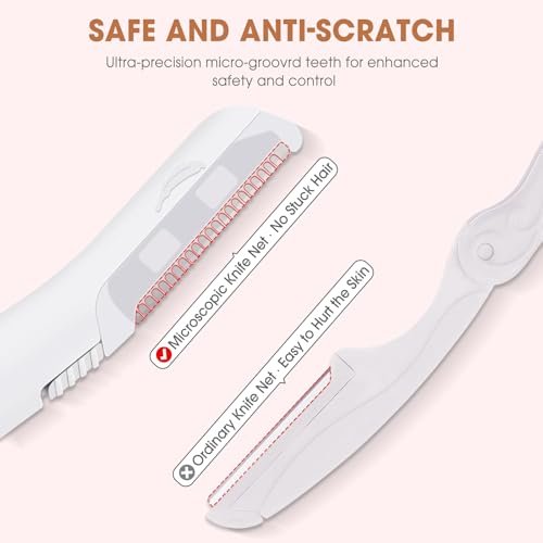 18-Pack Replacement Blades for Finishing Touch Flawless Dermaplane Glo Facial Exfoliation Razor - White Avelisse