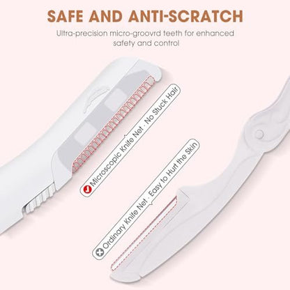 18-Pack Replacement Blades for Finishing Touch Flawless Dermaplane Glo Facial Exfoliation Razor - White Avelisse